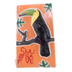 Cuadro yeso pintado tukan