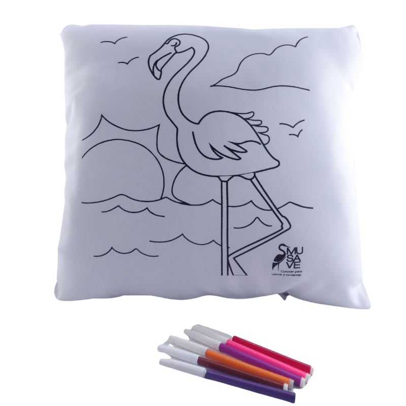 Almohada flamingo